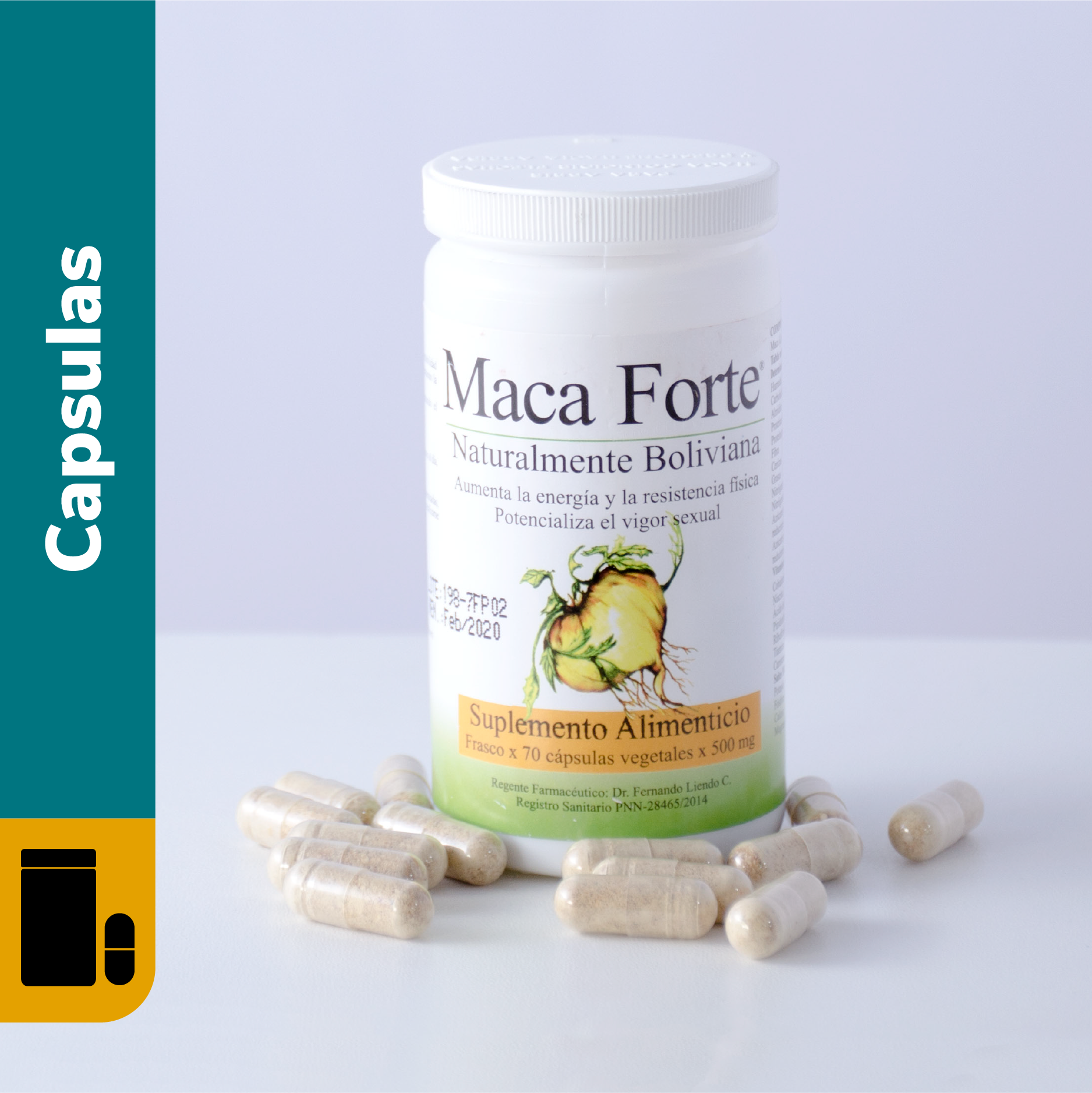 MACA FORTE 500 MG. X 70 CAPS.FCO.